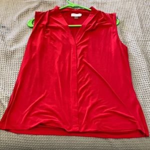 Red Calvin Klein Dress Shirt Size L